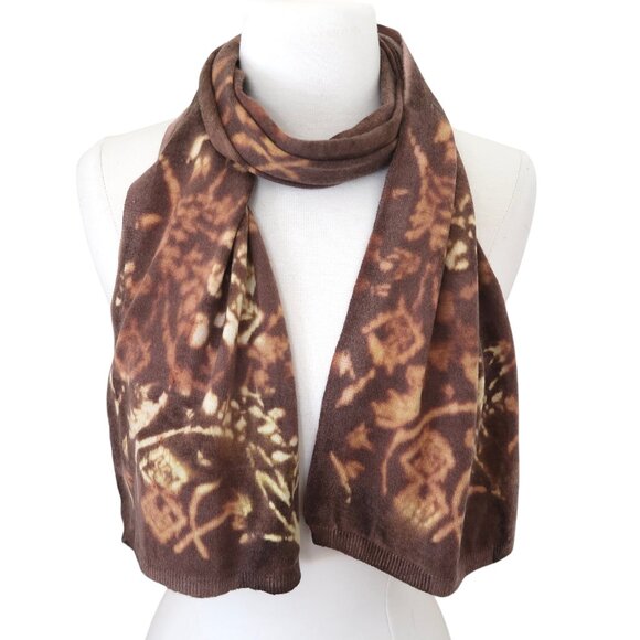 MARIKA CHARLES tie dye print Cashmere sweater & scarf sz 2 M - Picture 5 of 7